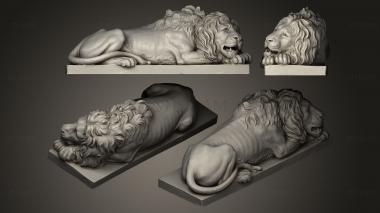 3D модель Спящий лев (STL)
